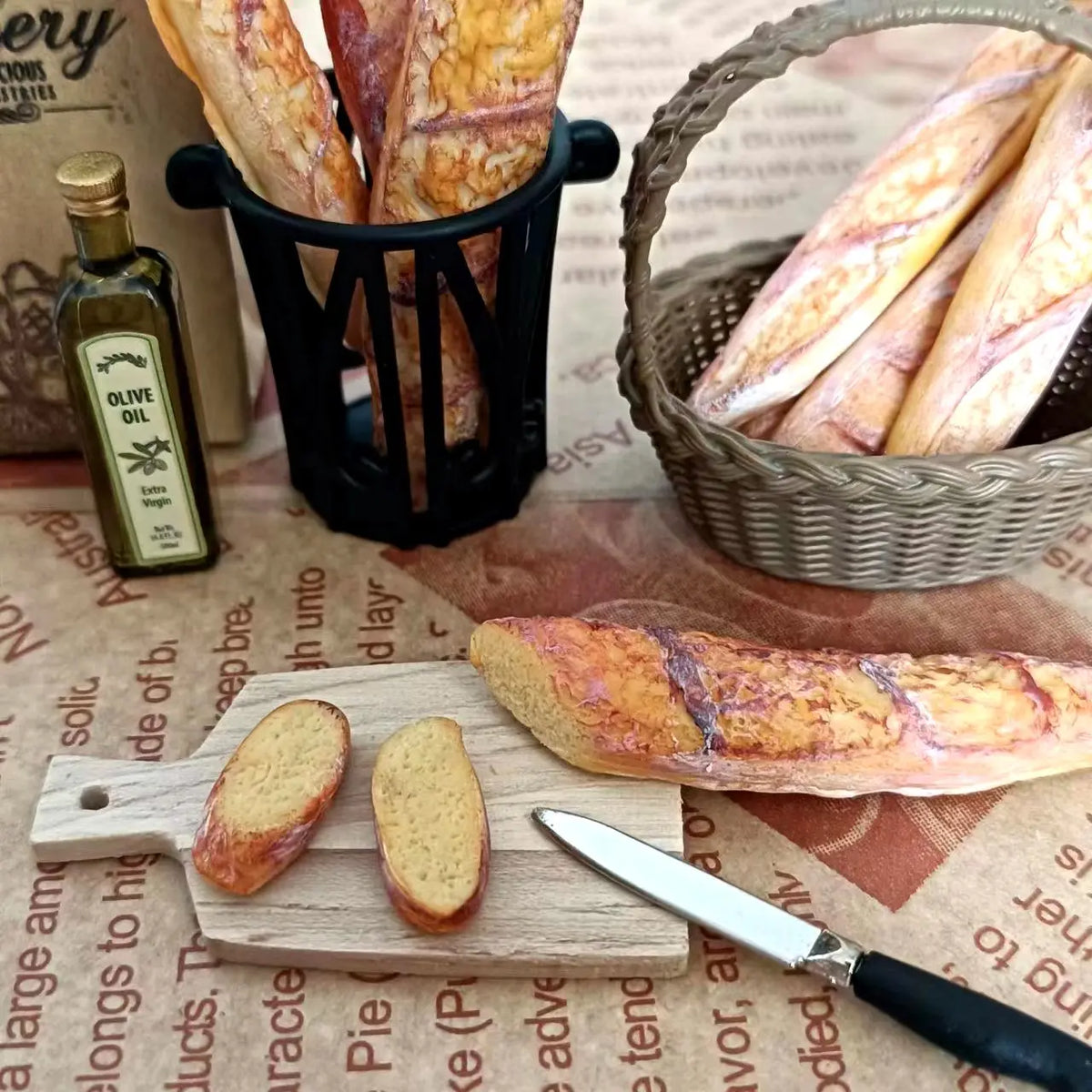 NEW Handmade 1/6 Scale Dollhouse Miniature Baguette Simulation Toys Mini Clay Bread for Blyth OB11 BJD Kitchen Accessories