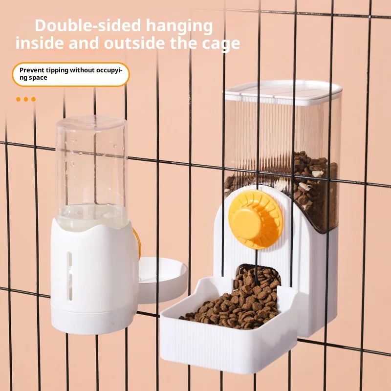 Automatic Hanging Cat Cage Water Dispenser & Feeder Large Capacity Leak-Proof Design Pet Watering System Pet Supplies