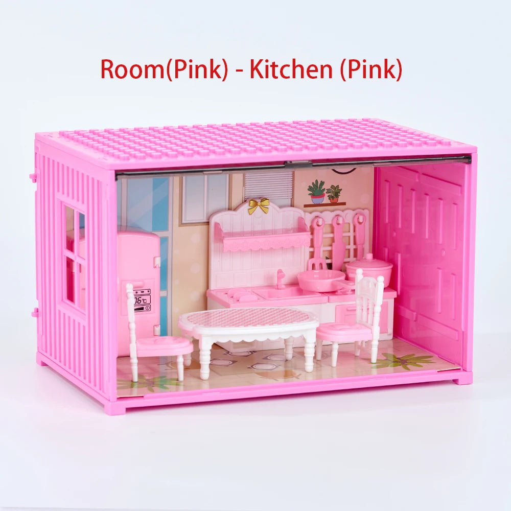 Simulation kitchen Toys 1 12 Scale Dollhouse Furniture Container Miniature Bathroom Bedroom Living Room Scene Decoration