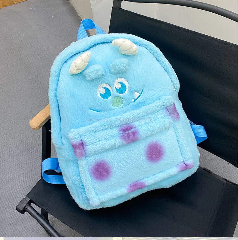 New Lotso Alien Cartoon Funny Plush Backpack Students Large Capacity Bag Girls Casual Soft Stuffed Schoolbag Lightening Bag