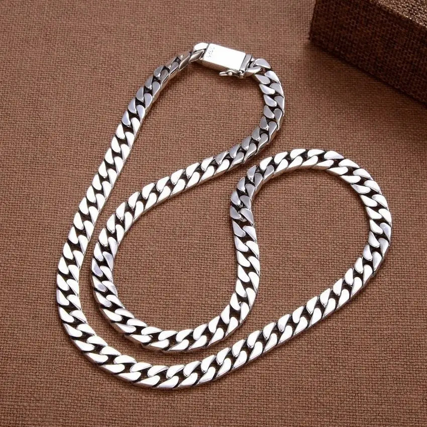 925 Silver Chains Original Certified Cuban Chain Authentic 925 Solid Silver Necklace