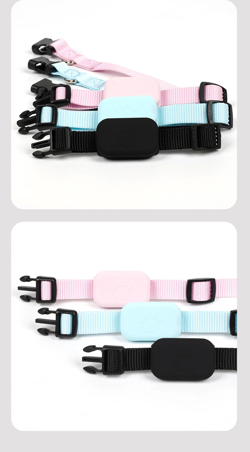 Waterproof Pet GPS Tracker - Dog & Cat Locator, with Adjustable Collar Anti Lost Dogs Real-time Tracking Device for iOS