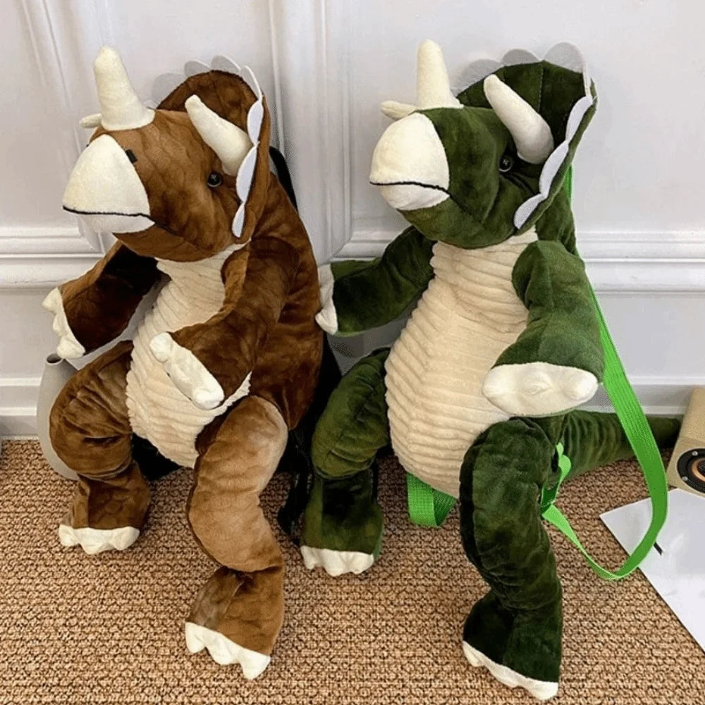Creative Cartoon Dinosaur Backpack Simulation Dinosaur Large Capacity Plush Dinosaur Doll Adjustable Straps 40cm