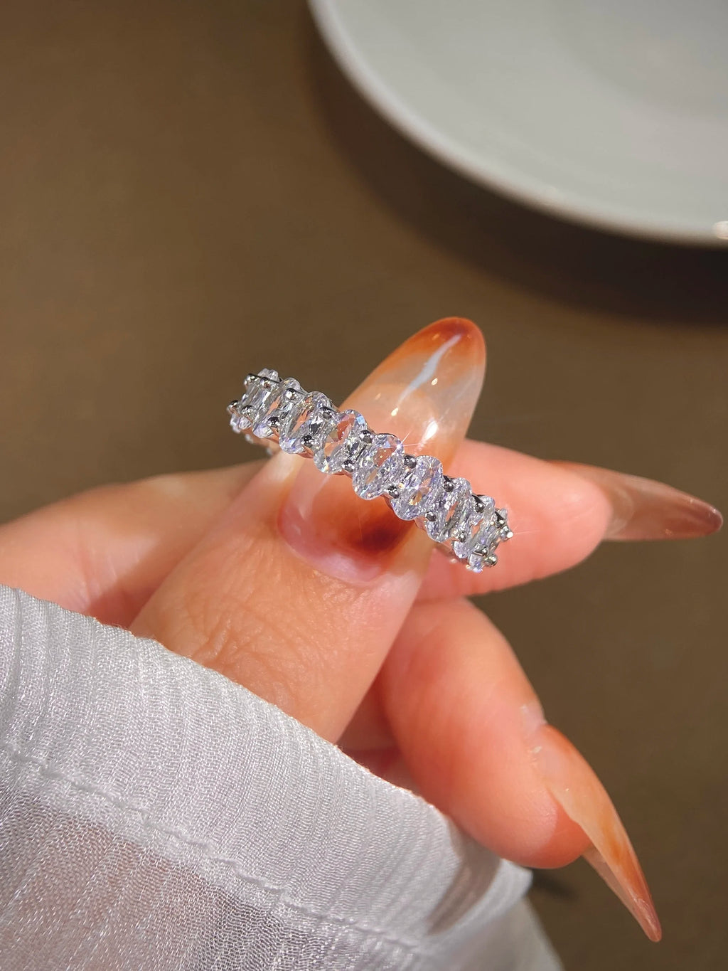 925 Sterling Silver Fashion Original Zircon Oval Ring for Women Gift Engagement Wedding Luxury High Quality Fine Jewelry