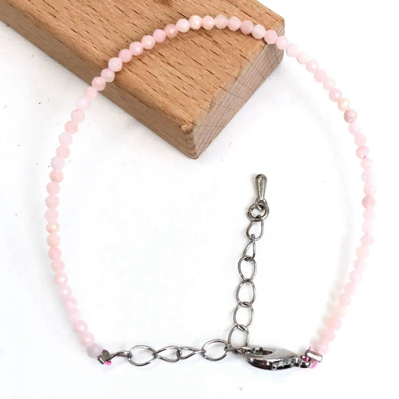 Mini 2-3mm Stone Beaded Faceted Natural Agat Quartzs Necklaces bracelet Female Fashion Party Choker for Women Girls Jewelry Gift