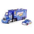 Cars Toy Truck Lightning McQueen Uncle Mike Alloy Diecast Model Container Hauler Trucks Children's Christmas Toys
