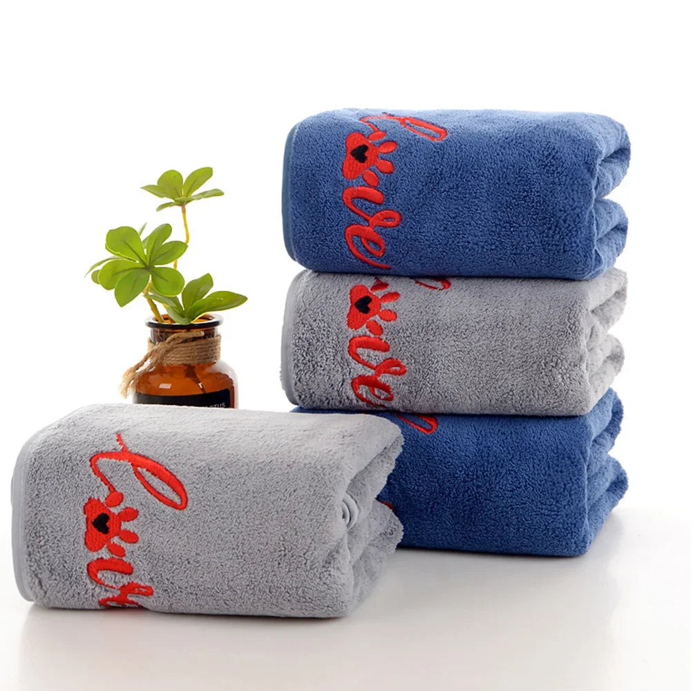 Quick Drying Dog and Cat Towels Soft Fiber Towels Bath Towel Pet Bathrobe Covenient  Cleaning Towel Pet Supplies