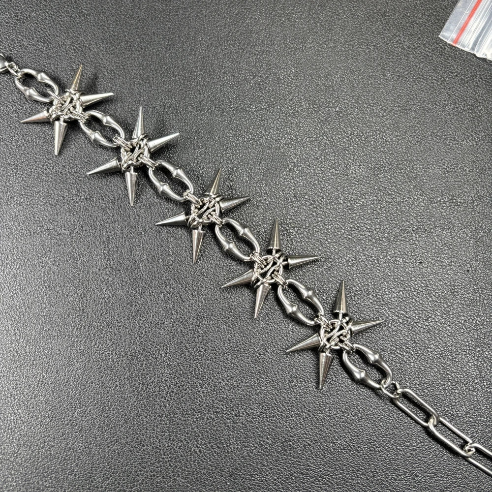 Punk Grunge Rock Rivet Clavicle Chain Cool Fashion Handmade Geometric Necklace Goth Charm Jewelry Hip Hop Accessories Gift