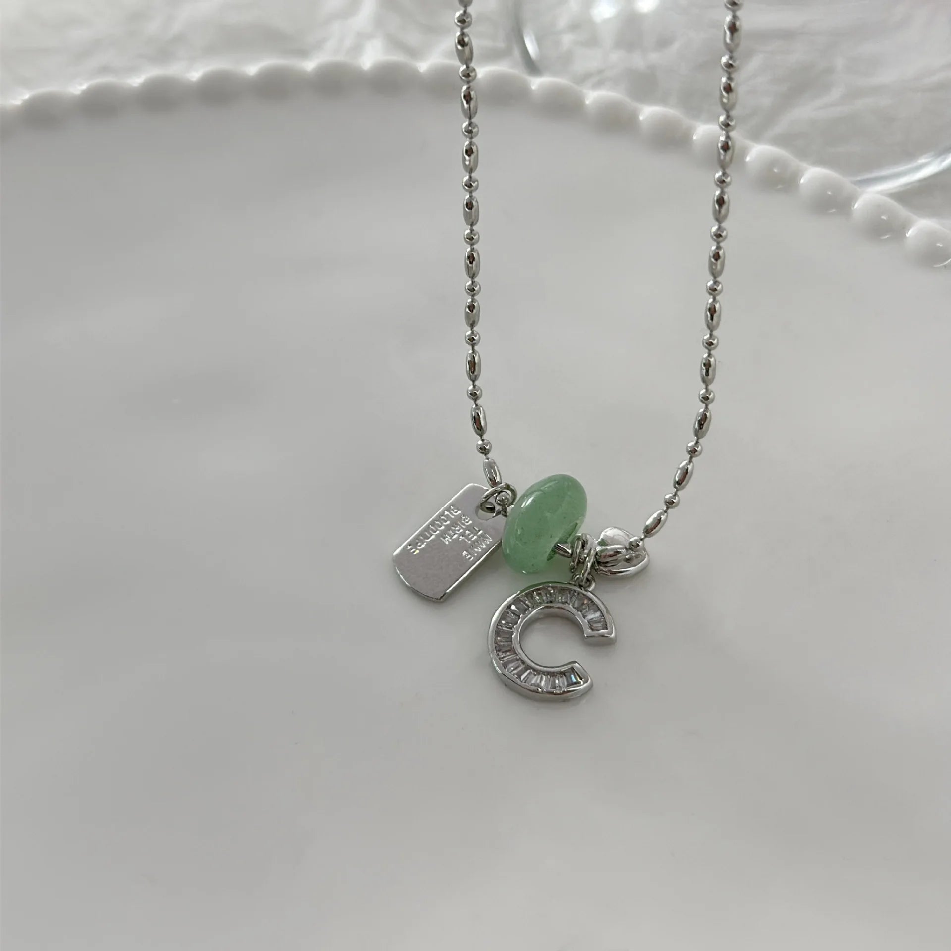 VENTFILLE 925 Sterling Silver Zircon Love Heart Necklaces for Women Girl Moon Luck Hotan Jade Jewelry Dropshipping