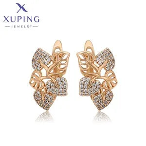 Xuping Jewelry Fashion Hot Sale Promotion Charm Gold Color Plated Mixed Rings Earrings Crystal Jewelry Necklace Pendants Box
