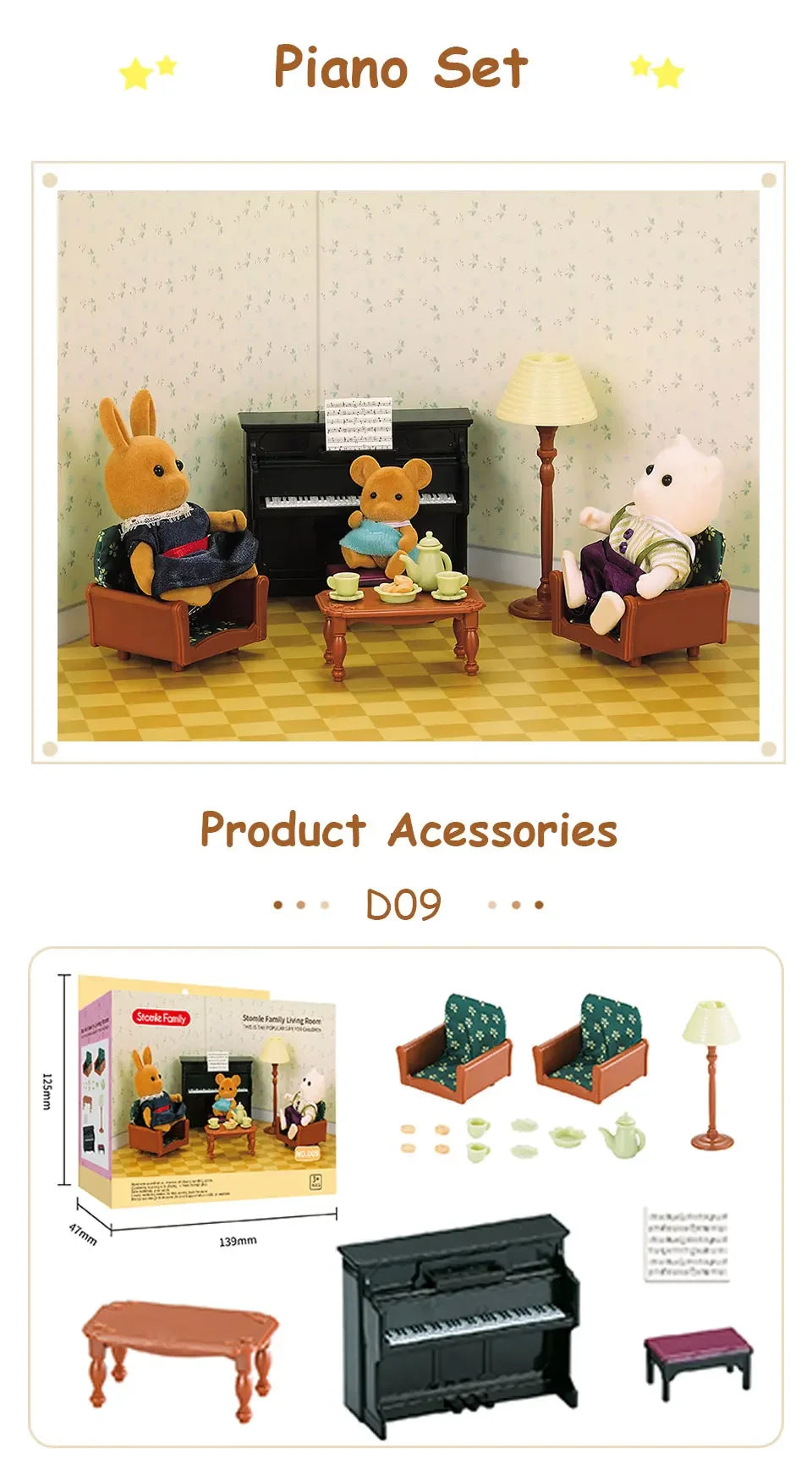 Toys Doll Forest Family Montessori Kitchen Miniature Doll House 1/12 Toy Kitchen Accessories Dollhouse Furniture Toys for Girls