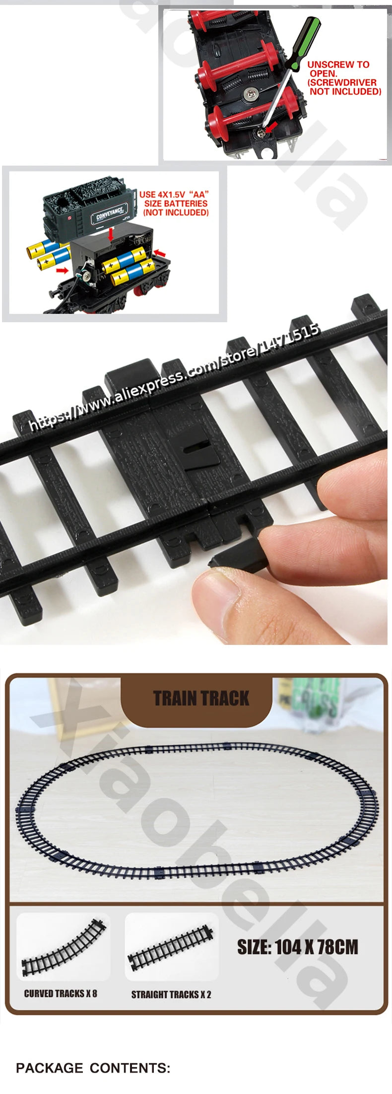 Electric Railway King Classical Passenger Train Simulation Water Steam Locomotive Playset Battery Operated Train Toy Smoke Sound