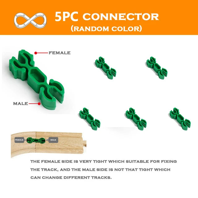 Wooden Train Track Racing Railway Toys All Kinds Wooden Track Accessories Fit for Biro Wood Tracks Toys for Children Gift