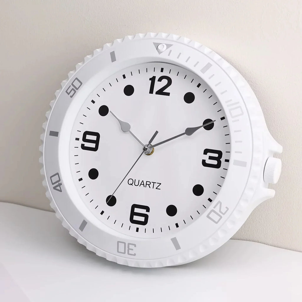 Wall Clock 28/30cm Gold and Silver Border Creative Wall Clock Modern Design Luxury Home Decoration Silent Quartz Clock