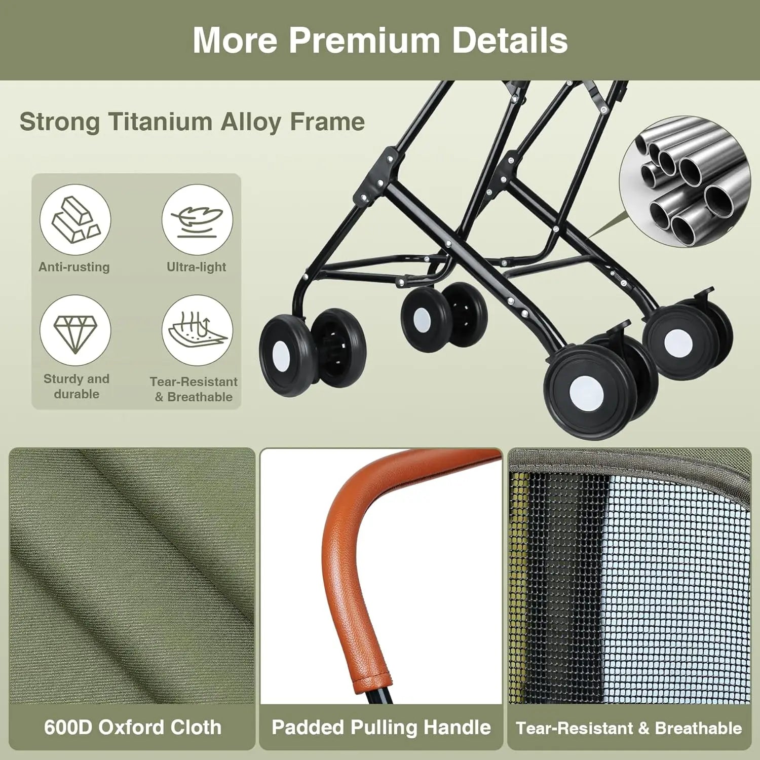 Travel Stroller Foldable Double Detachable Portable Carrier Pet Stroller for 2 Small Medium Dogs Cats Stroller Pet Supplies