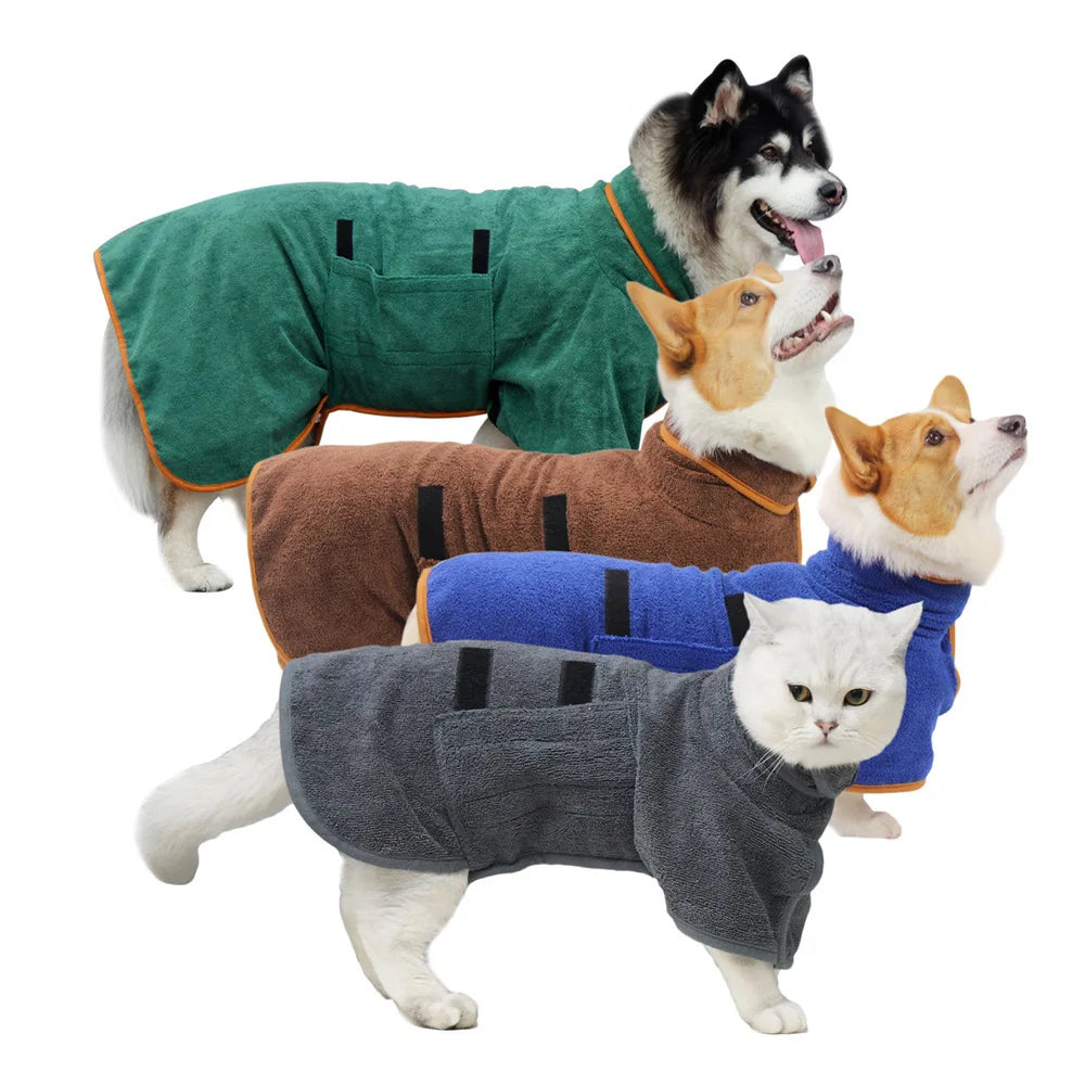 Pet Towels Dog Absorbent Quick Drying Bath Towels Nail Clippers Set Soft Coral Fleece Pet Cat Dog Bath Towel Cleaning Products