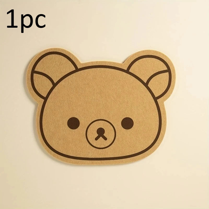 1pc Cute Bear Pin Board - Wall Mounted Bulletin Board, 0.5 Inch Thick Cloud Rubber Display Board for Office, Kids Room, Home