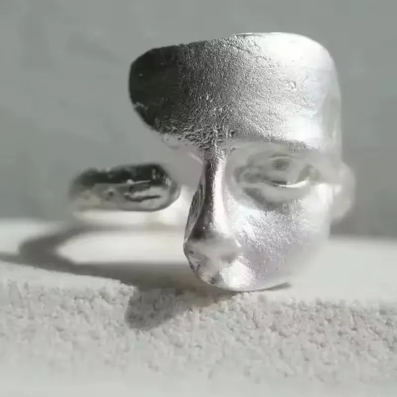 925 Sterling Silver Rings for Women Couple Minimalist Handmade Simple BIg Ring Party Jewelry Gift Prevent Allergy