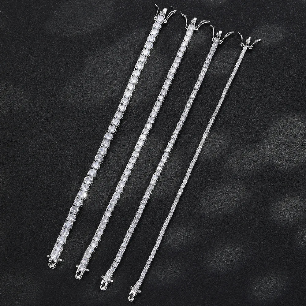 D VVS1 Moissanite Tennis Necklace For Women Top Quality 100% 925 Sterling Silver Sparkling Party Fine Jewelry