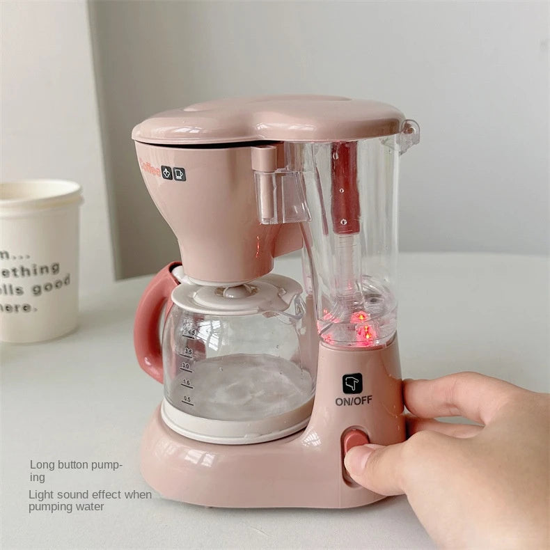 Mini Household Appliances Kitchen Toys Pretend Play Set with Coffee Maker Water Dispenser and Toaster for Kids Boys Girls Gifts