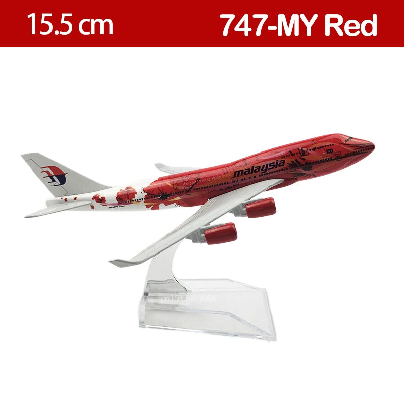 15CM 6inch Diecast Alloy 747 British Malaysia Airways B747 Airlines For Collection Friend Gift