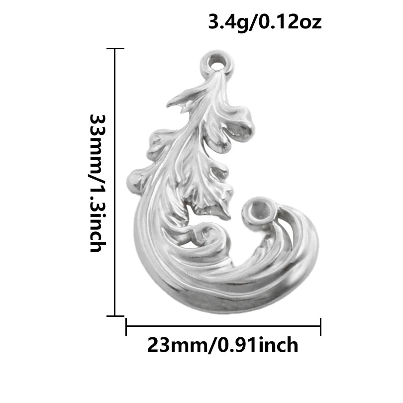 5pcs Stainless Steel Bee Spider Cicada Butterfly Dragonfly Flower Tree Grass Pendants Insects Charms Jewelry Making Accessories