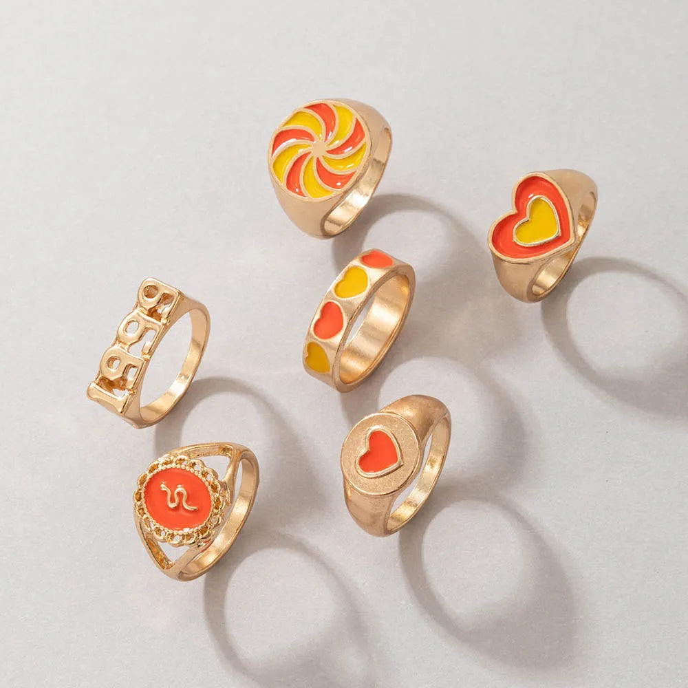 10/20/30/50/100Pcs/Lot Retro Punk Bohemian Rhinestone Carve Rings For Women Mix Style Jewelry Party Gifts Accessories Wholesale