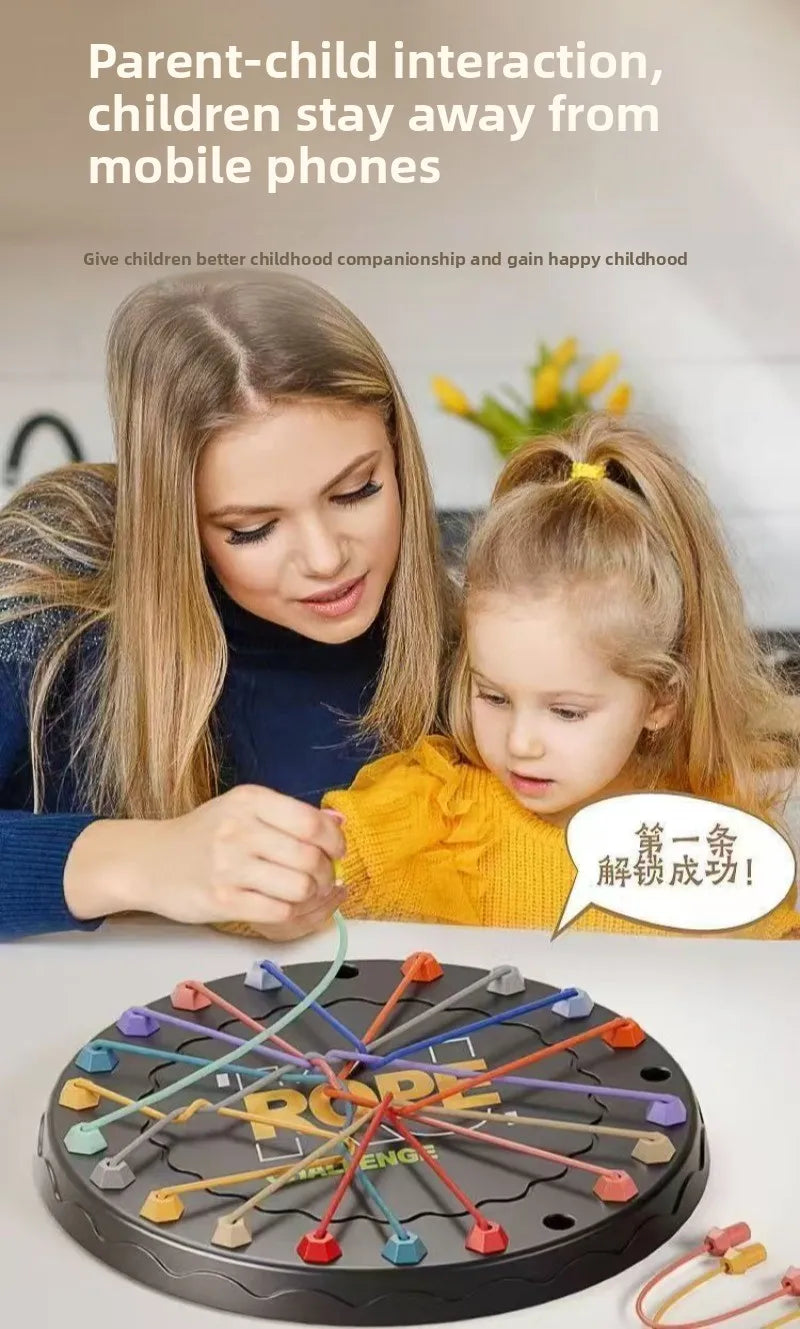 1pc Rope Tangle Challenge, Educational Toy for Kids, Logic & Focus Enhancing, Perfect for Interactive Parent-Child Activities