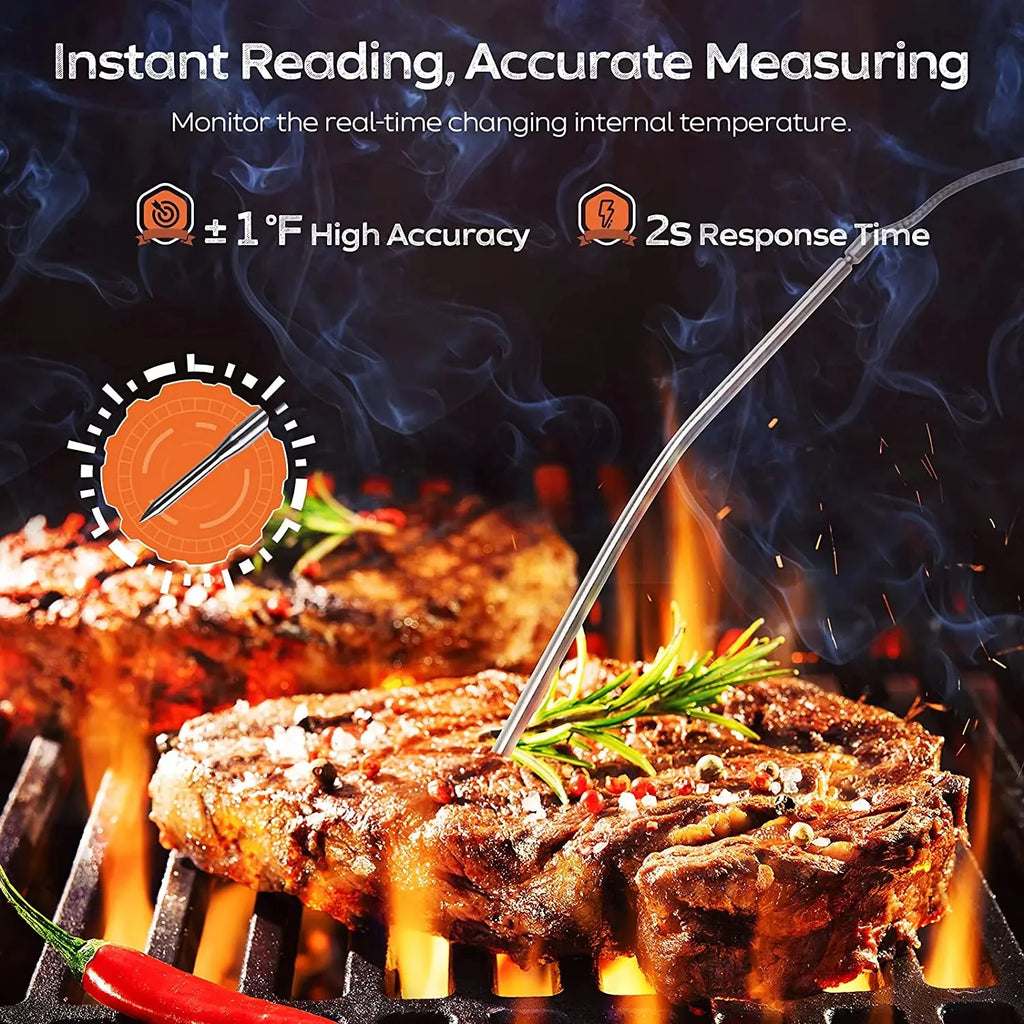 Digital Meat Thermometer Stainless Waterproof Touch Heat Gauge For Meat Thermometre Probe Kitchen Cooking BBQ Grill Thermometer