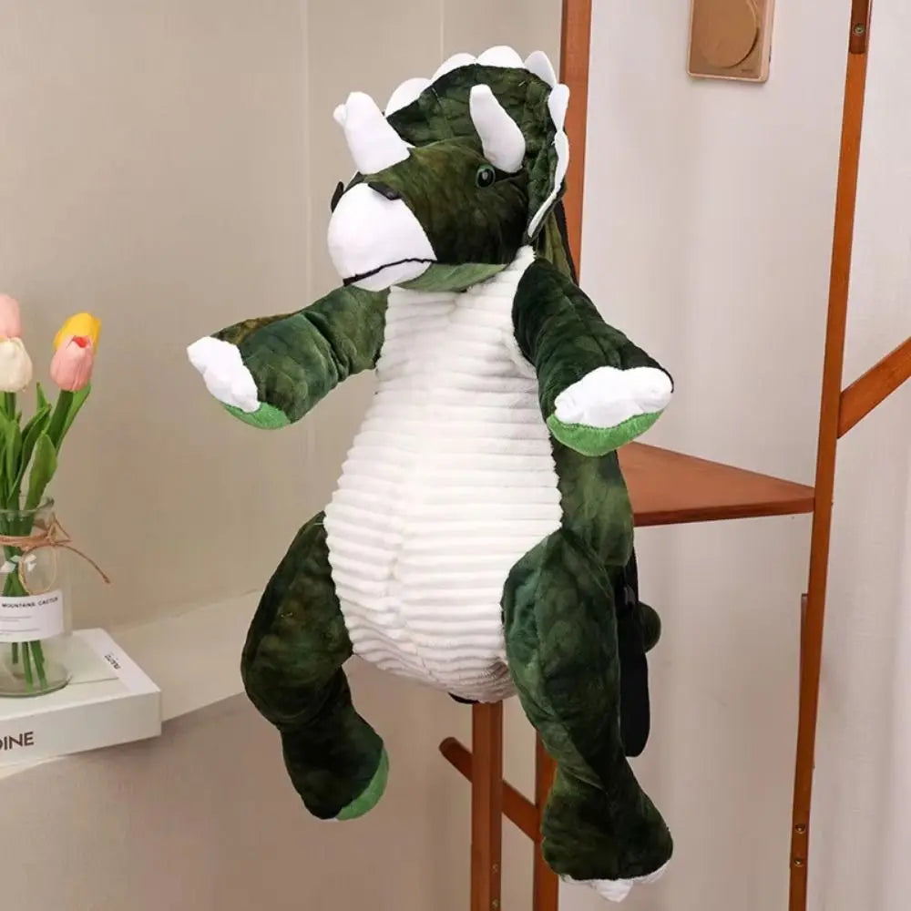 Creative Cartoon Dinosaur Backpack Simulation Dinosaur Large Capacity Plush Dinosaur Doll Adjustable Straps 40cm