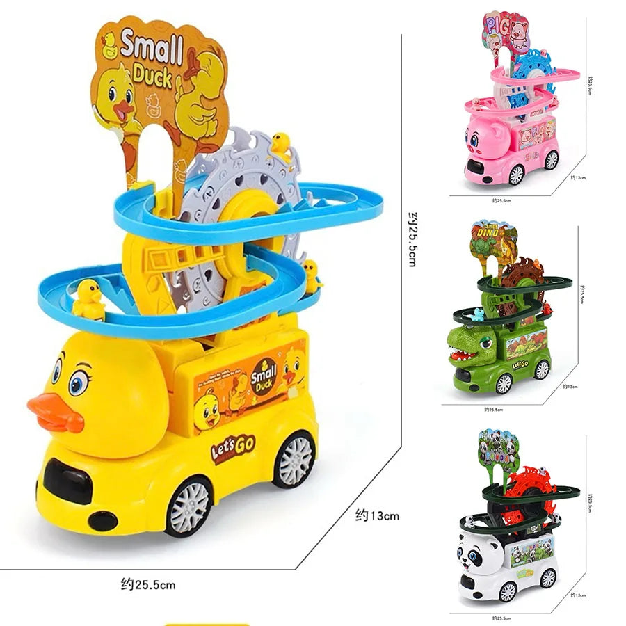 1pcs Cartoon Animal Ferris Wheel Track Car Toy with Light and Music Puzzle Parent-Child Interactive Birthday Christmas Gift