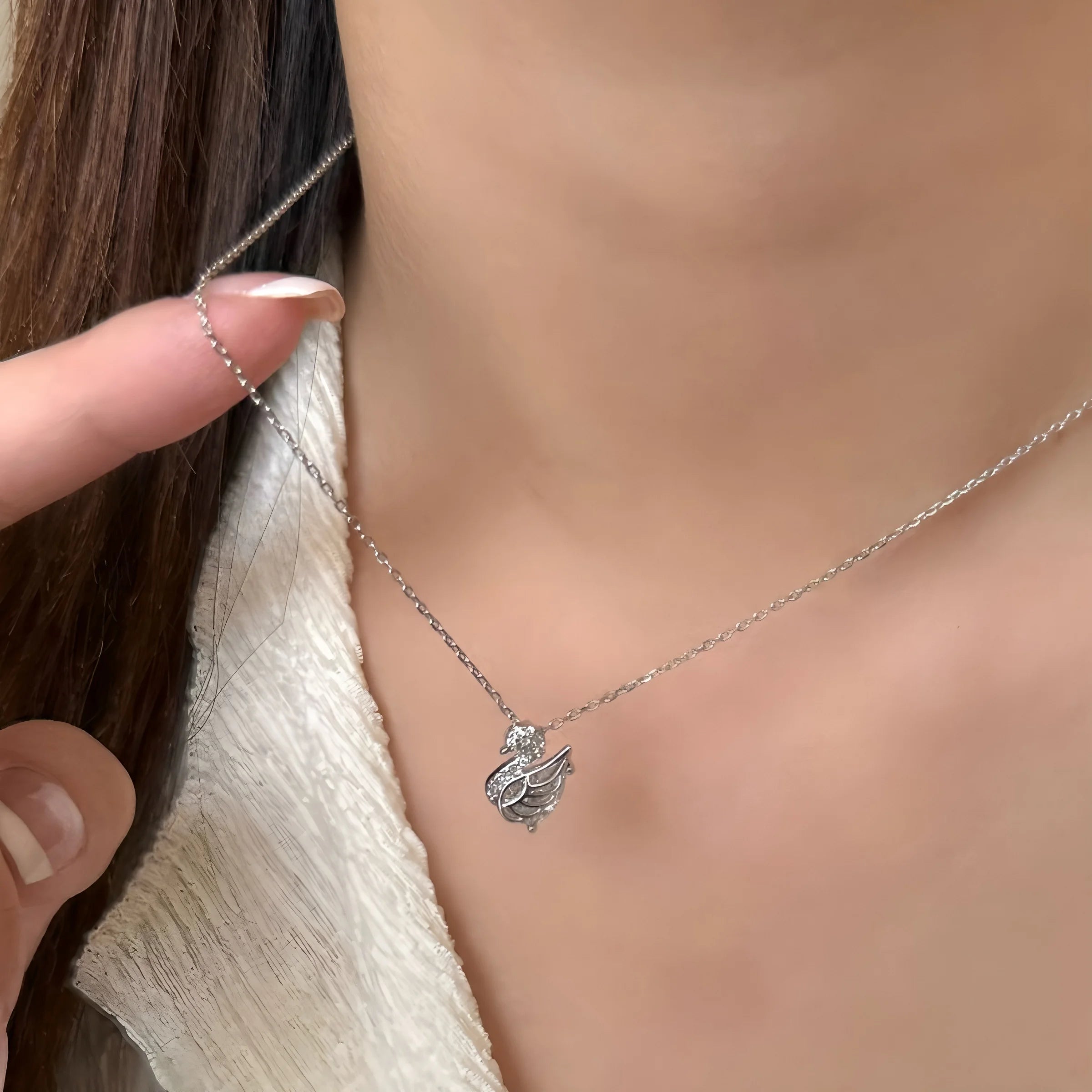 VENTFILLE 925 Sterling Silver Bead Geometry Necklace for Women Girl Korean Design Versatile Choker Jewelry Dropship Wholesale
