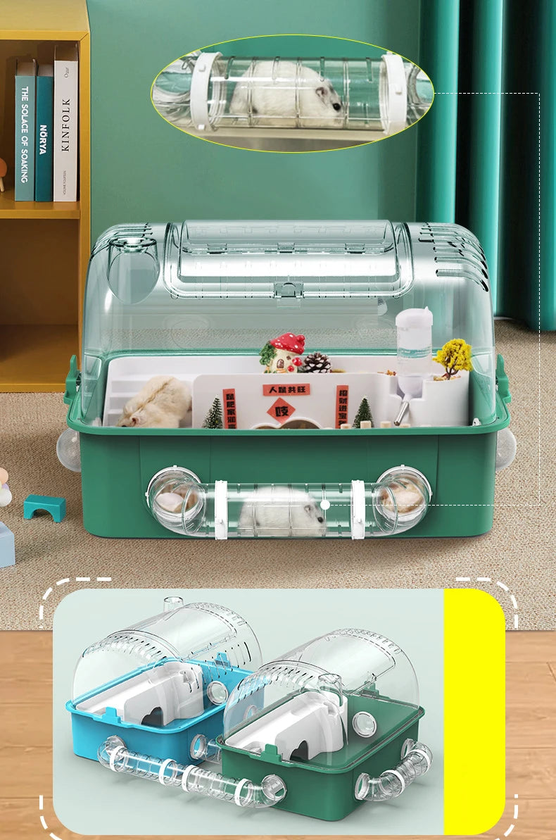 DIY Tunnel Cage Hamster Cage Hamster Hose Tubing Toy Fun Platform Pet Home Drinking Water Bottle For Golden Hamster Fun Tunnel