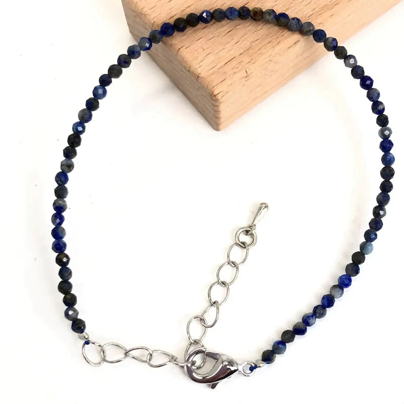 Mini 2-3mm Stone Beaded Faceted Natural Agat Quartzs Necklaces bracelet Female Fashion Party Choker for Women Girls Jewelry Gift