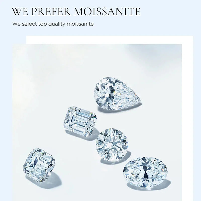  GRA 0.5-1ct Simple Round Real Moissanite Diamond Ring for Women 925 Sterling Silver Wedding Gorgeous High Quality Fine Jewelry