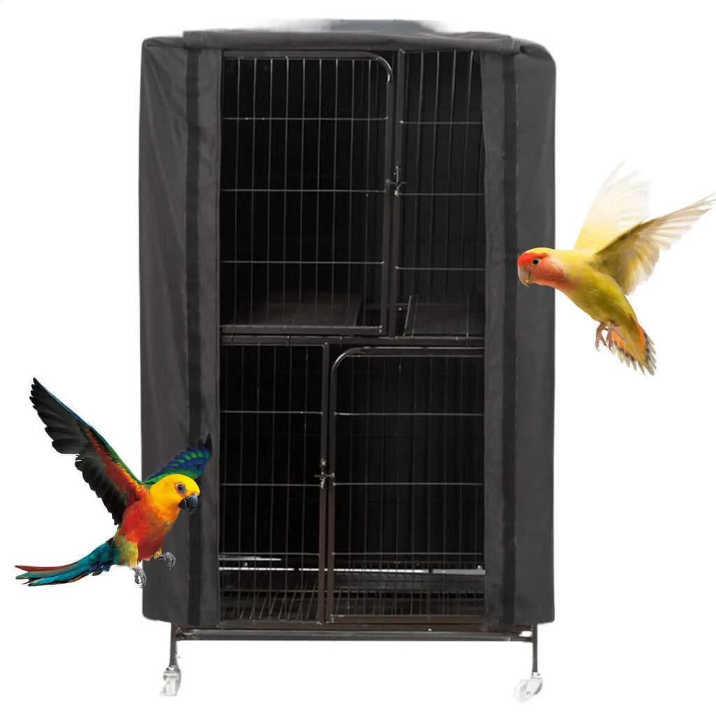 Breathable Blackout Bird Cage Cover Washable Waterproof Cover  Nighttime Cage Cover for Sleep, Parrot Cockatiel Parakeet