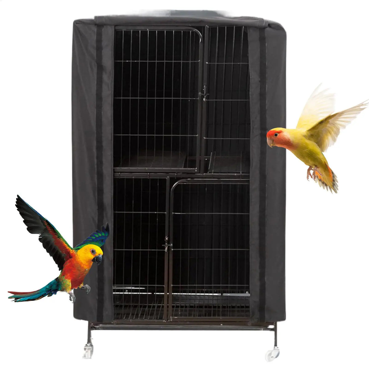 Breathable Blackout Bird Cage Cover Washable Waterproof Cover  Nighttime Cage Cover for Sleep, Parrot Cockatiel Parakeet