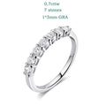 TY 0.7CT 3mm Gemstone Moissanite Rings for Women S925 Silver Matching Wedding Diamonds Band Stackable Ring White Gold Gift