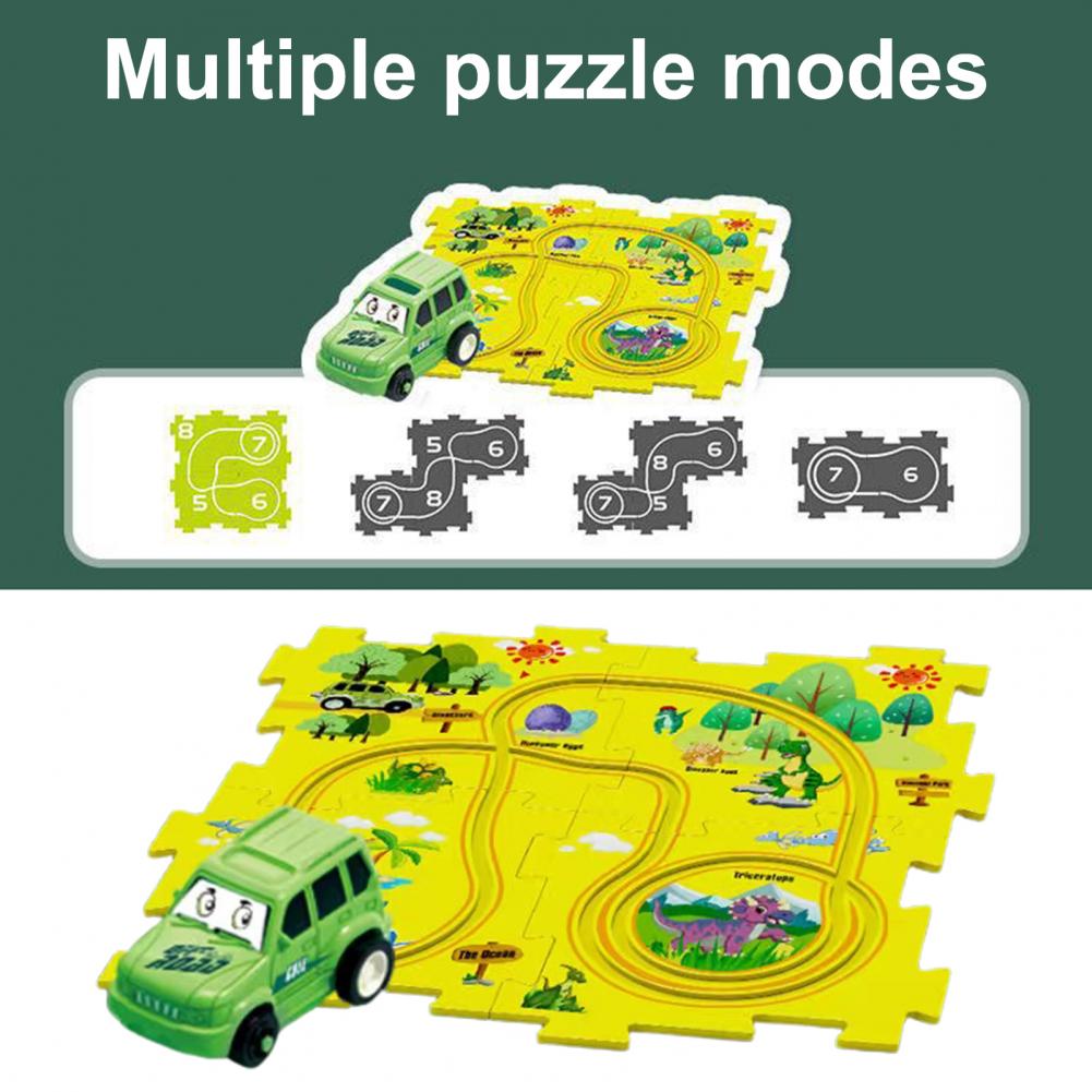 Flexible Railway Track Rail Car Puzzel Toy DIY Assemble Jigsaw Parent-child Interaction Toy Electric Track Car Puzzle Toys Gifts