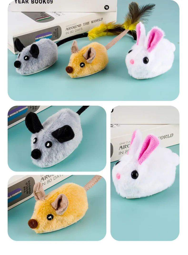 Simulated Little Mouse and Cat Self Entertainment Cat Teasing Tool and Dog Home Sports Toy Touch Sensing Intelligent Electric
