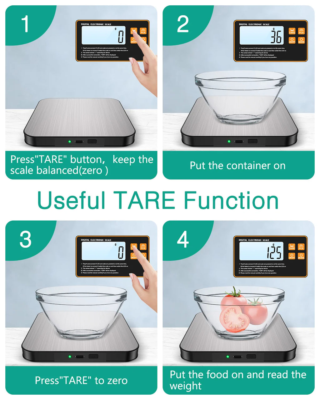 15KG Wireless Magnetic Digital Kitchen Scale with Remote LCD Display Split-Designed Food Scale for Baking Cooking Meal Prep