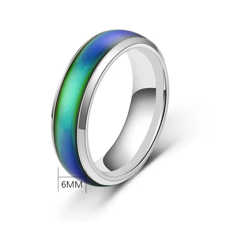 20/50/100pcs/lot Temperature Change Emotion Feeling Mood Rings Set For Women Men Mixed Size Round Finger Ring Jewelry Wholesale