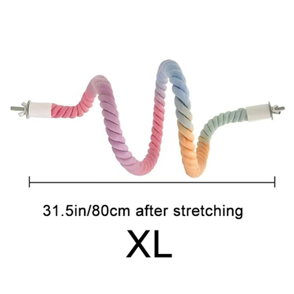radient Colorful Bird Rope Perch Stand for Bird Cages Bendable Climbing Rope Cage Accessory Toy for Cockatiel Parakeet ﻿ ﻿
