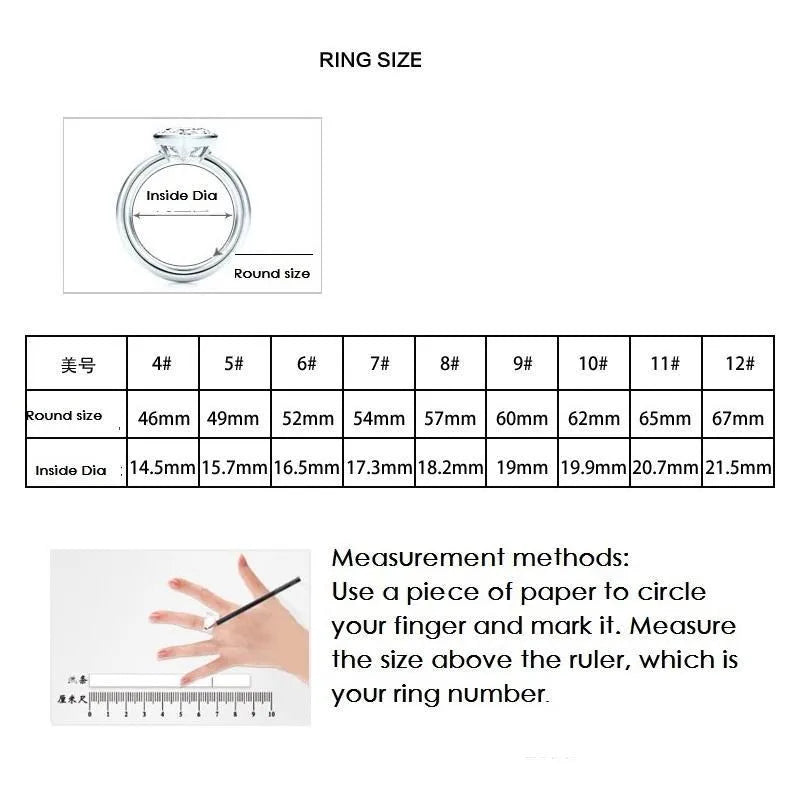 Pass Diamond Tester Pen Moissanite Ring Full Moissanites Around for Women S925 Silver Wedding Diamonds Band Stackable Ring
