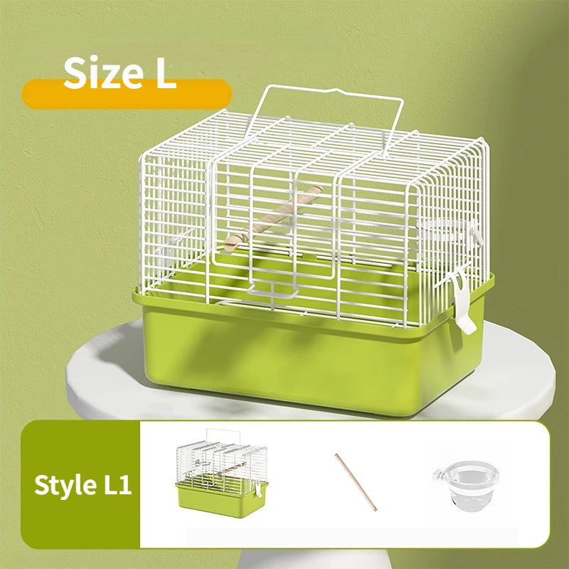Bird Transport Cage Portable Double Shoulder Bird Carrier Bag Parrot Standing Stick for Outgoing Travel Lovebirds Bird Supplies