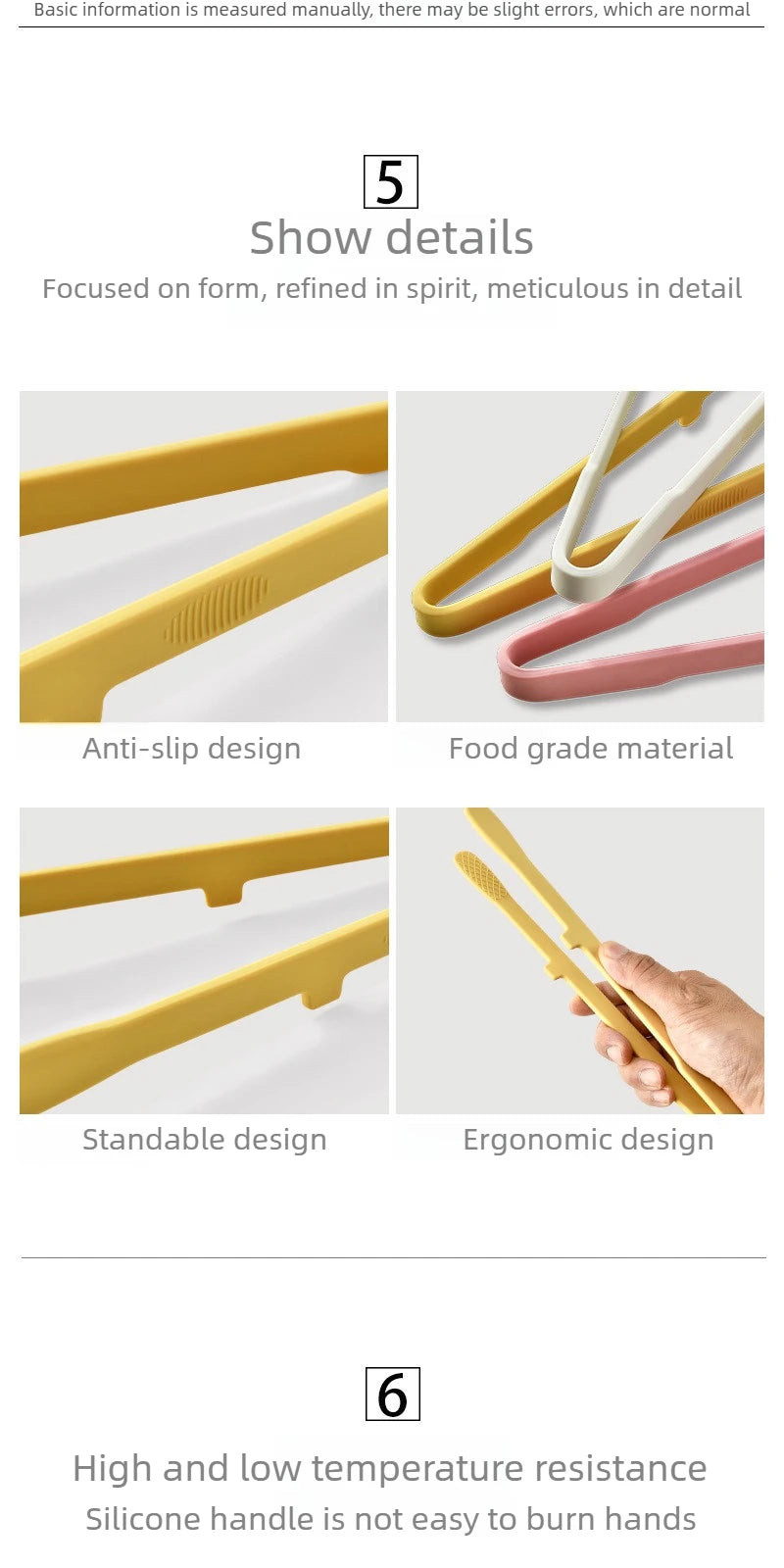 Silicone Food Toast Tongs Trivet Tongs for Kitchen Tongs Non-slip Cooking Clip Clamp BBQ Salad Tools Grill Kitchen Accessories
