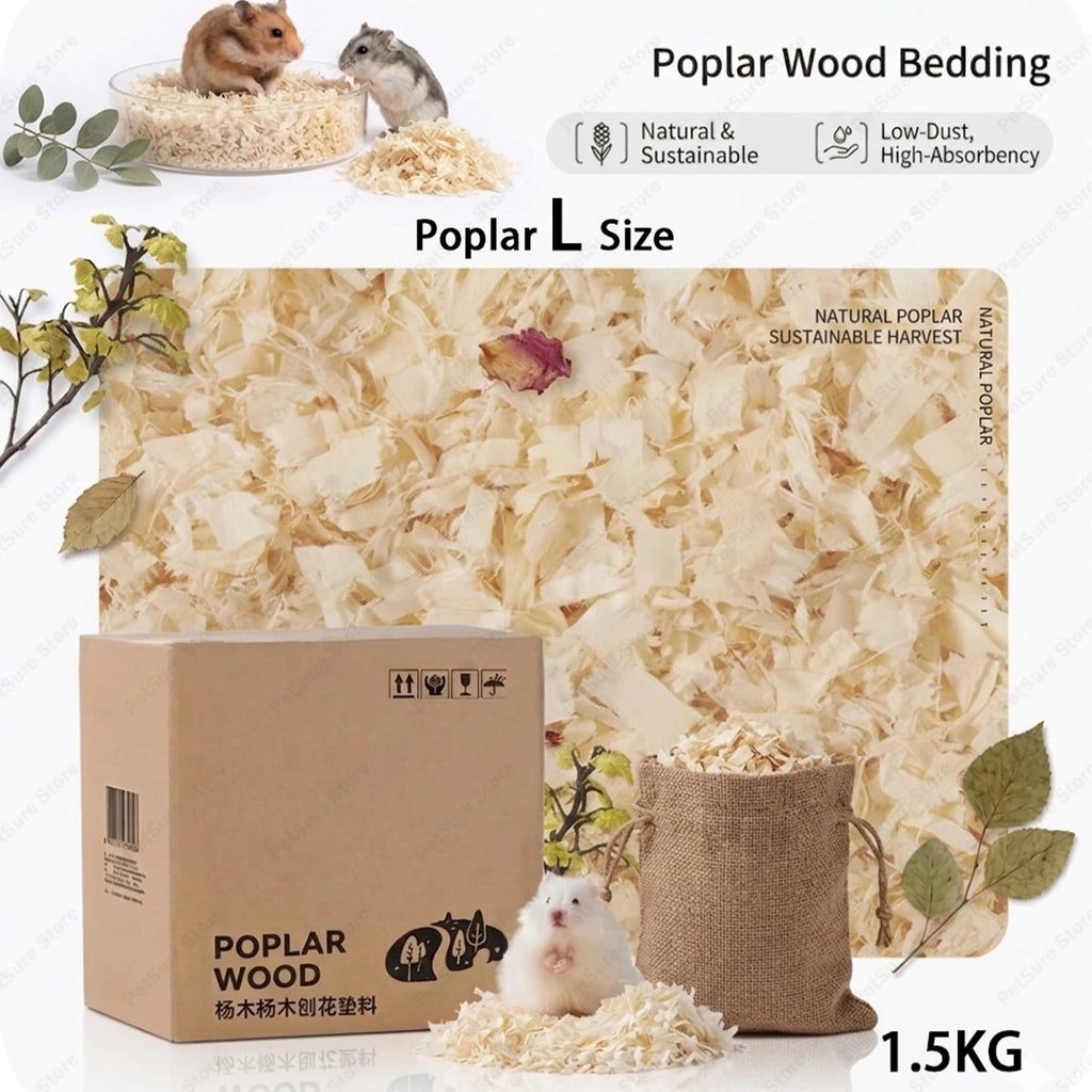 New Hamster Rat Mouse Wood Chips Beddingfor Guinea Pigs Rabbits Chinchillas  Natural Poplar Bedding Low Dust Cage House Filler