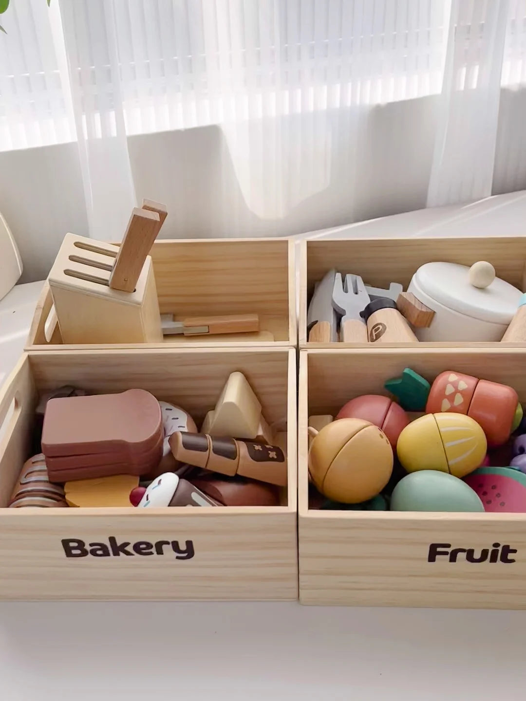 Children's Wooden Fruits and Vegetables, Joyful Play at Home Toys, Wooden Simulation Kitchen Toys, Girls Cooking Food