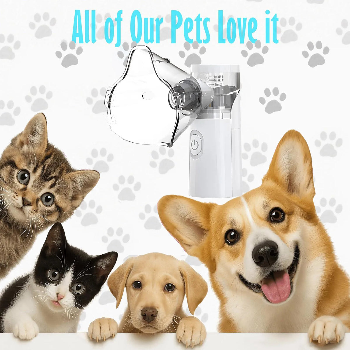 Smart Home Use Pet Nebulizer for Cats & Dogs - Easy-to-Use Animal Nebulizer for Respiratory Relief & Pet Health