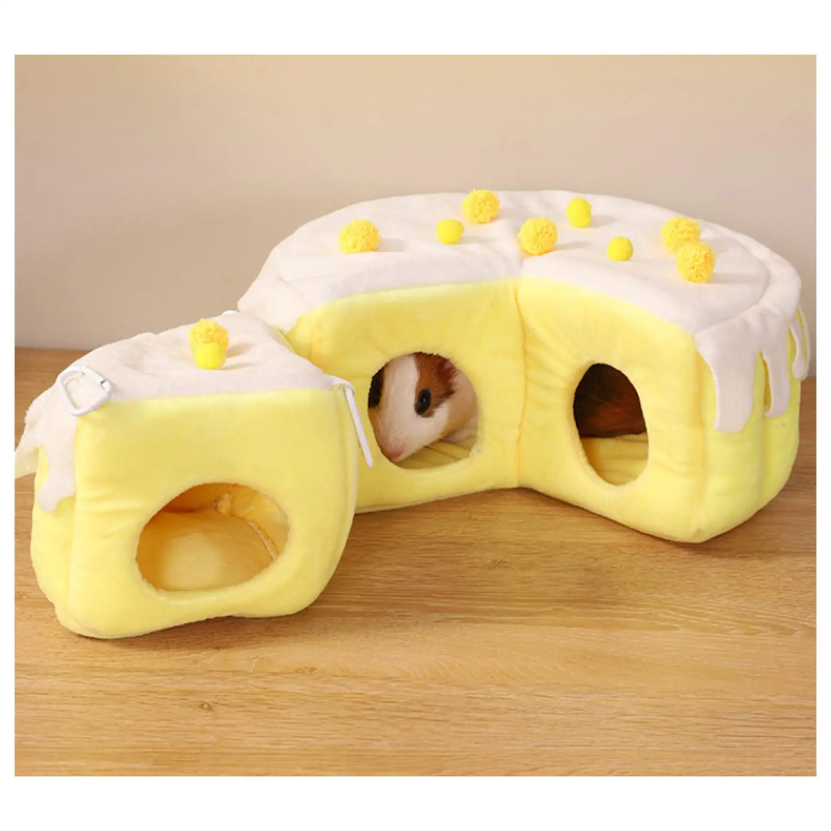 Hamster Bed House Comfortable Winter Guinea Pig Warm Nest Small Animals Cave Bed for Dwarf Sugar Glider Rat Supplies